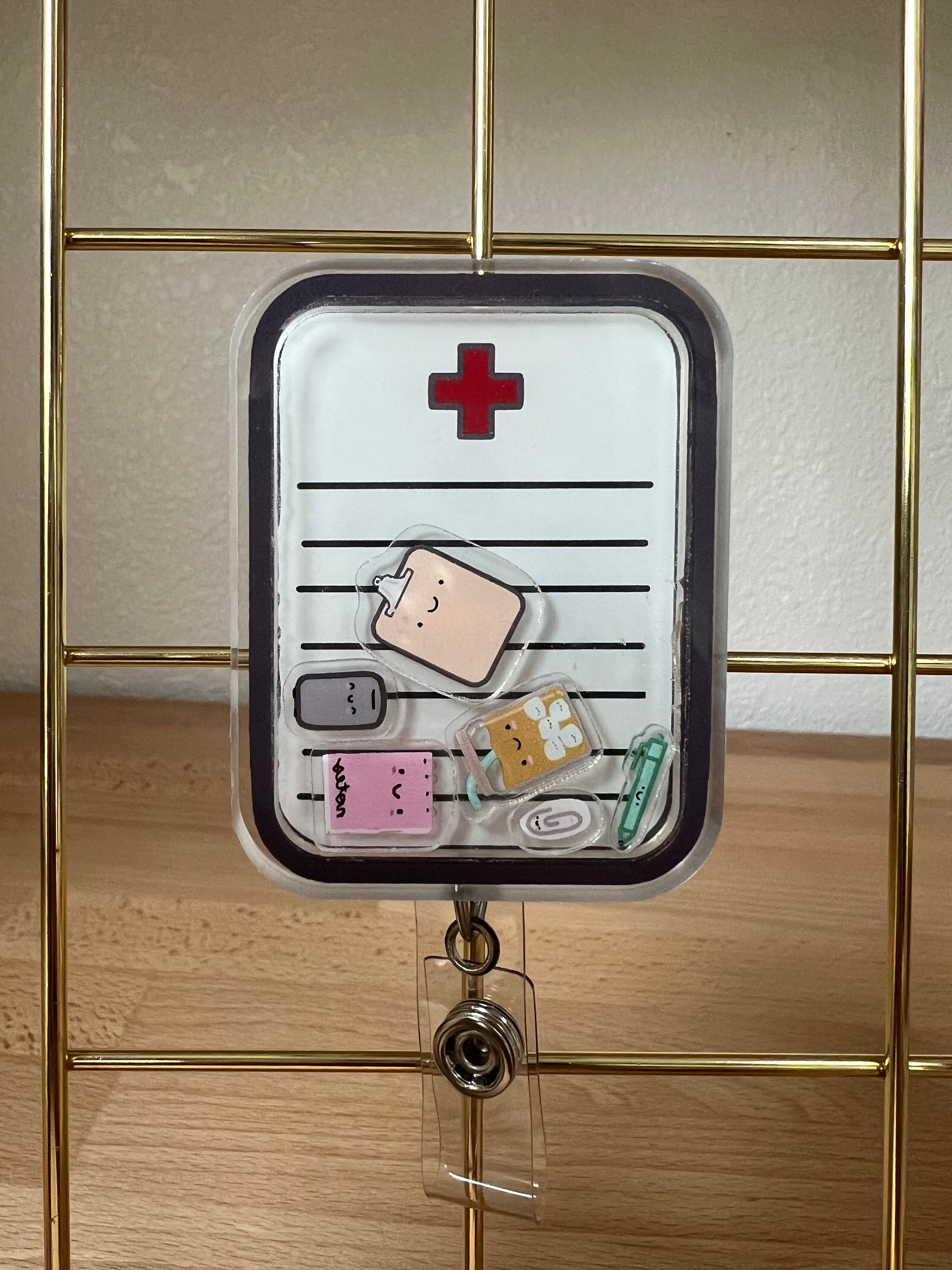 Dr Pepper IV Bag Shaker Badge Reel Nurse Badge Reel 3D Badge Reel 