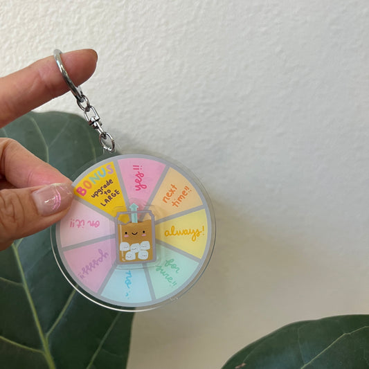 Coffee Today? SPINNING Keychain