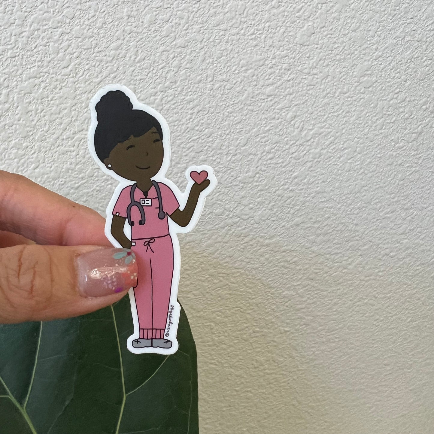 Dark Hair/Skin Tone HEALTHCARE Sticker