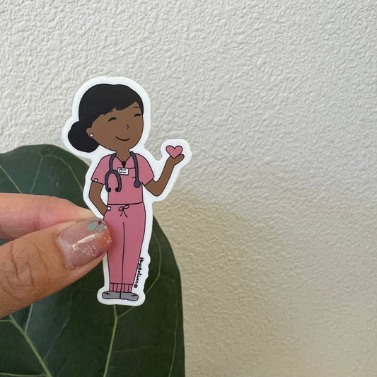 Medium Skin Tone HEALTHCARE Sticker