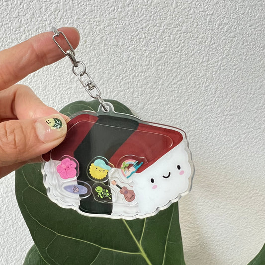 Spam Musubi Shaker Keychain