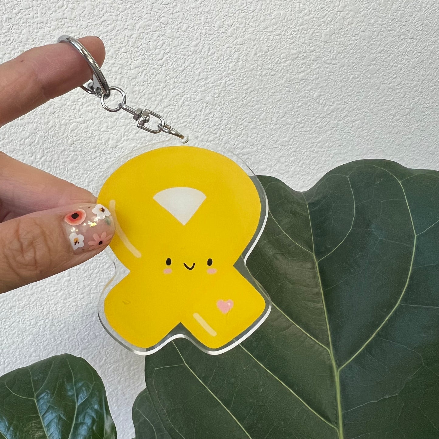 Gold Ribbon Keychain