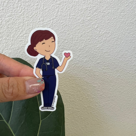 Red Hair HEALTHCARE Sticker