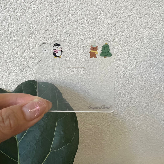 VERTICAL Badge Topper: Holiday Friends