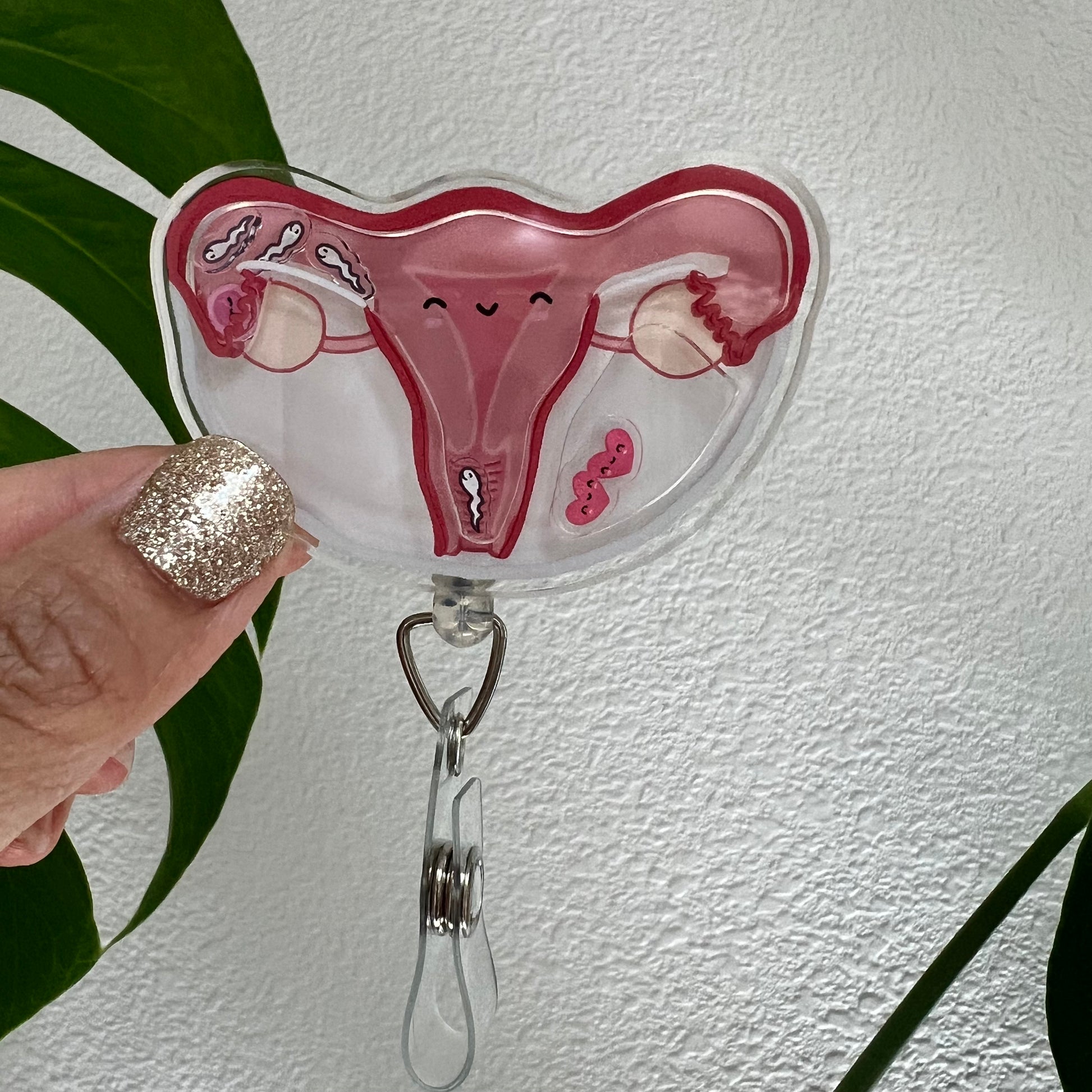 Uterus Badge Reel Uterus Badge uterus Reel Badge-obstetrician  Reel-obstetrician Badge-labor and Delivery Nurse Badge Obgyn Gift 