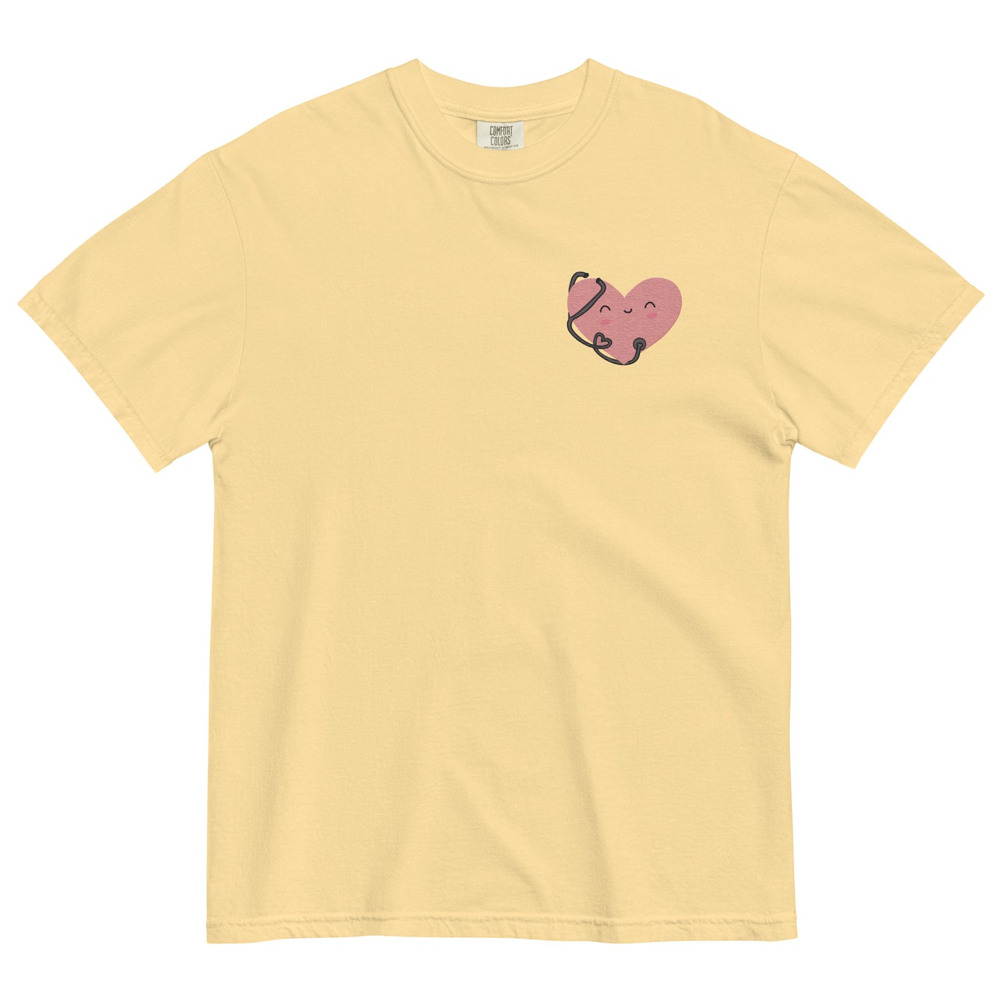 HEART Embroidered Unisex garment-dyed T-shirt