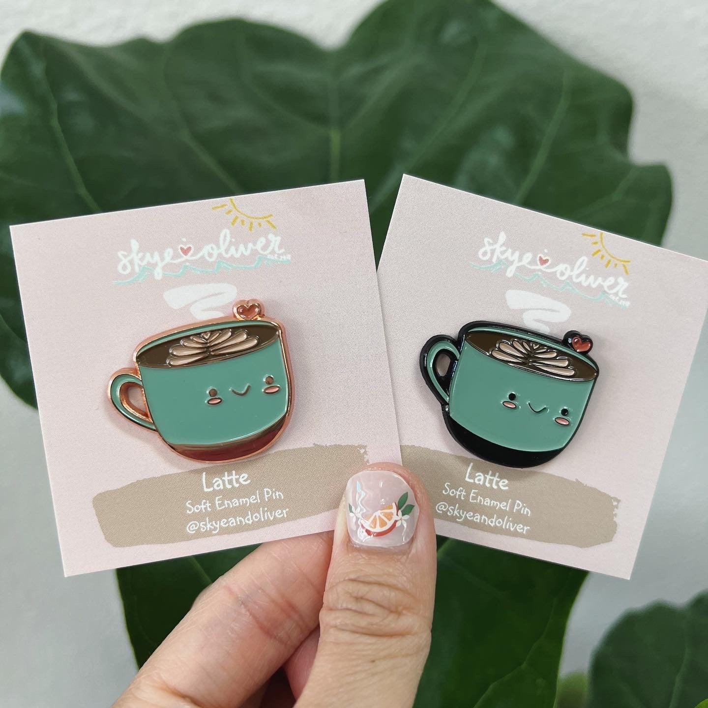 Latte Enamel Pin